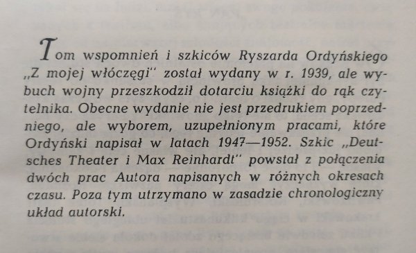 Ryszard Ordyński Z mojej włóczęgi