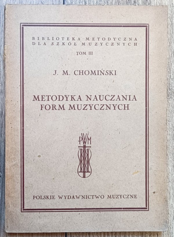 Józef Michał Chomiński Metodyka nauczania form muzycznych