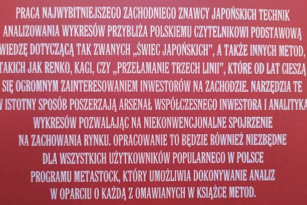 Steve Nison Świece i inne japońskie techniki analizowania wykresów