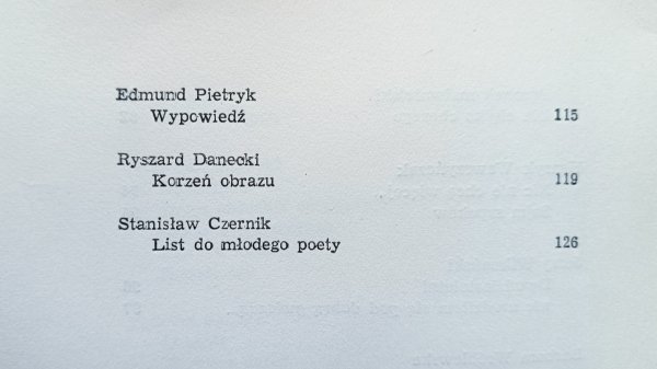 Rzecz poetycka: młodzi / 1958 / Rymkiewicz Zechenter i inni