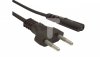 Kabel zasilający EURO (radiowy) CEE 7/16 - IEC 320 C7 1,8m CA-C7CA-10CC-0018-BK