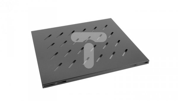 Półka do szaf 19 800mm czarna LANBERG (1U/465x500mm udźwig do 20kg, montaż 4 punktowy) AK-1003-B