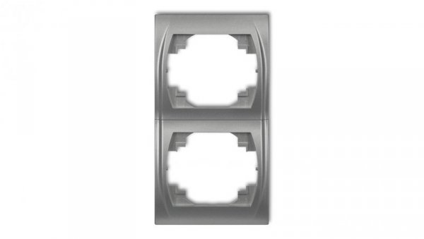 LOGO Ramka pionowa podwójna srebrny metalik 7LRV-2