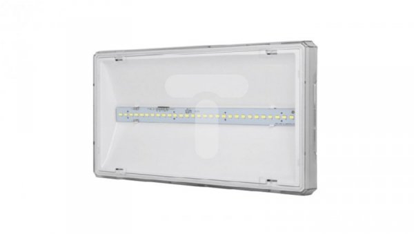 Oprawa awaryjna EXIT L IP65 LED 6W 850lm 1h jednozadaniowa AT biała (brak piktogramu w zestawie) ETL/6W/B/1/SE/AT/WH