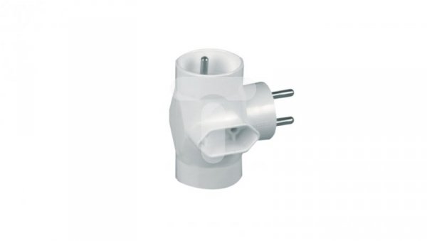 Rozgałeźnik wtyczkowy 2x2P+Z +1xEuro biały R-21