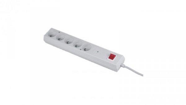 Listwa przeciwprzepięciowa PS-5P 5-gniazd z/u 10A 5m /OMY 3x1/ biała