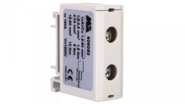 Złączka szynowa 1-torowa 1,5-50mm2 szara EURO OTL 50 1xAl/Cu 606050