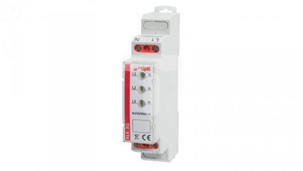 Lampka modułowa 3-fazowa 400V AC LED zielona RLK-3G 863030