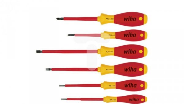 Wiha zestaw Wkrętaków SoftFinish electric izolowane 1000V 6cz. Płaskie + PH 00833