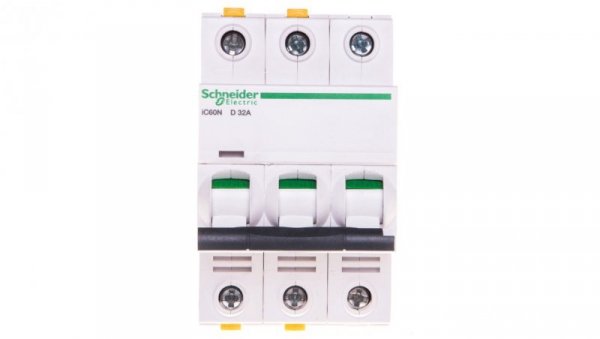 Wyłącznik nadprądowy 3P D 32A 6kA AC iC60N-D32-3 A9F05332