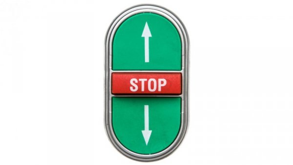 Napęd przycisku potrójny zielony/czerwony /STRZAŁKI GÓRA DÓŁ STOP/ z samopowrotem LPCB7355