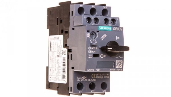 Wyłącznik silnikowy 3P 2,2kW 4-6,3A 1Z 1R S00 3RV2011-1GA15