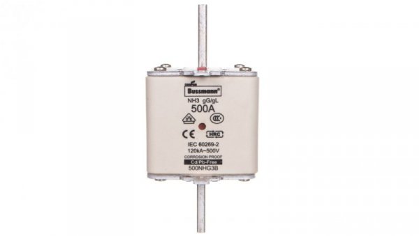 Wkładka bezpiecznikowa NH3 500A gL/gG 500V 500NHG3B