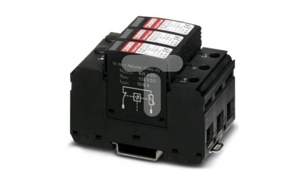 Ograniczniki przepięć typu 1/2 dla systemów fotowoltaicznych DC-Ochronnik VAL-MS-T1/T2 1000DC-PV/2+V 2801160