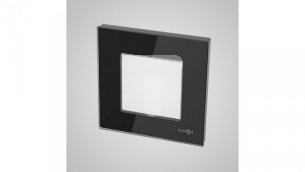 TouchMe Ramka pojedyncza szklana czarna TM728B
