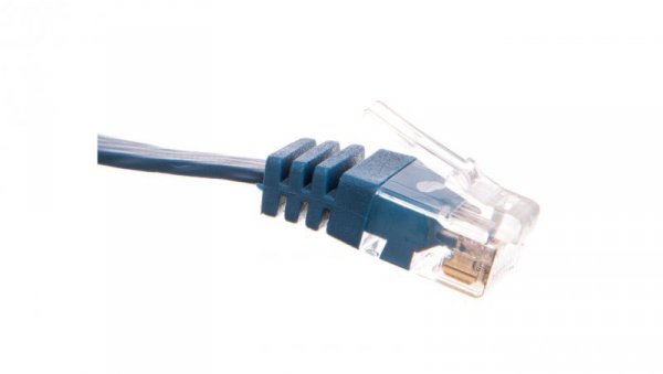 Kabel krosowy płaski patchcord U/UTP kat.6 niebieski 0,5m 96395