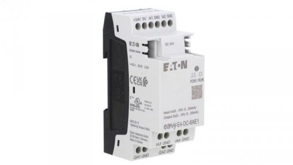 Rozszerzenie wejścia/wyjścia easyE4 24VDC 4AI 2AO 10VDC EASY-E4-DC-6AE1 197223
