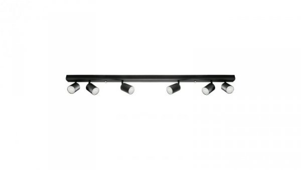 Lampa Oprawa SIENA-ALU-B/B 6xgu10 czarna z czarnym przegubem