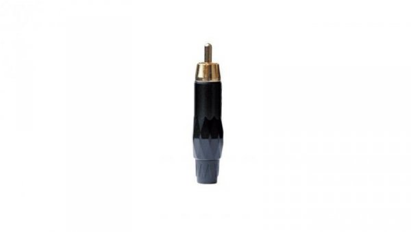 Wtyk RCA metalowy RCAMB, czarno-niebieski LIN000013 /5szt./