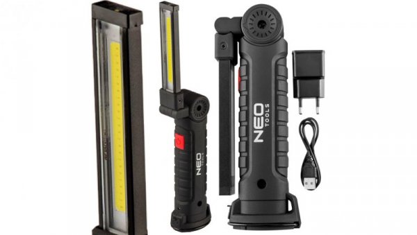 Lampa warsztatowa akumulatorowa 200lm COB + latarka 99-041