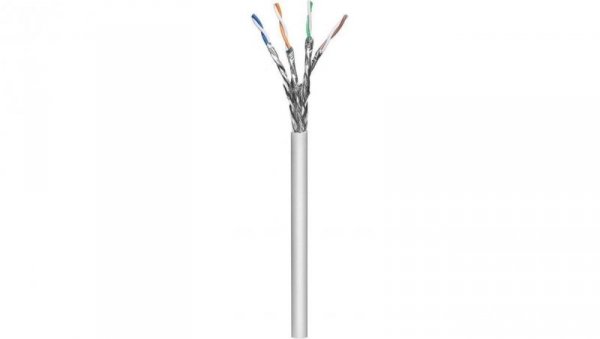 Kabel Skrętka Kat 6A S/FTP linka 100m PIMF szara 100 miedzi