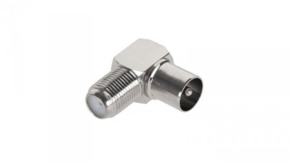 Przejście Łącznik antenowy IEC TV (wtyk) / F (gniazdo) Adapter kątowy