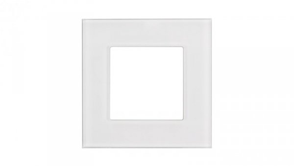 Szklana ramka Maclean, pojedyncza, biała, 86x86mm, MCE730W