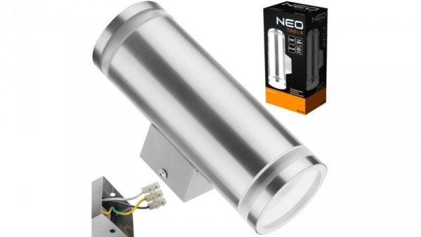 Lampa elewacyjna zewnętrzna podwójna silver 230V LED 2 x 35W IP44 NEO 99-083