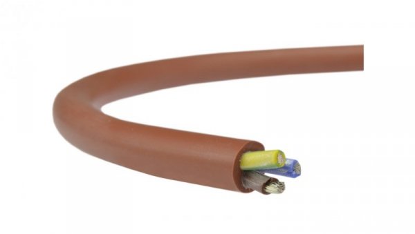 Kabel silikonowy SIHF 180C 300/500V 3x0,75 ciepłoodporny LSOH ceglasty linka TKD /100m/