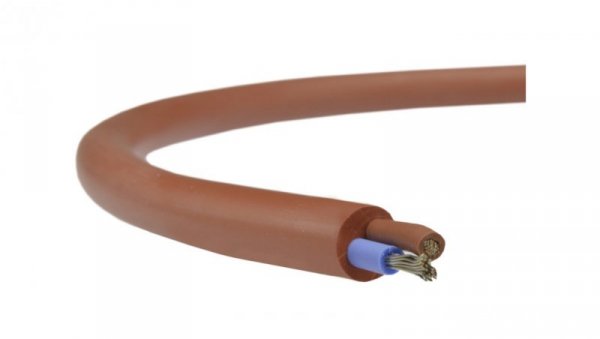 Kabel silikonowy SIHF 180C 300/500V 2x1,5 ciepłoodporny LSOH ceglasty linka BSG /100m/