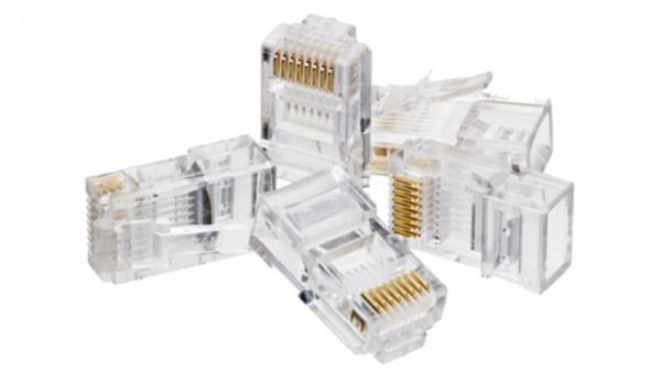 Wtyk modularny RJ45 8P8C kat.6 nieekranowany UTP drut Alantec WORECZEK 100szt.