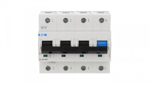 Wyłącznik nadprądowy 3P+N D 40A 25kA AC AZ-3N-D40 174531