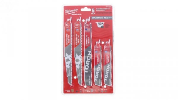 Zestaw brzeszczotów Sawzall Carbide - 5 szt.. 49222206