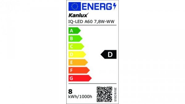 Żarówka LED E27 IQ-LED A60 7,8W-WW 1055lm 2700K barwa ciepła 3 lata Gwarancji 36676