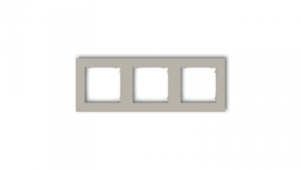 MINI Ramka uniwersalna potrójna kwadratowa z tworzywa taupe 60MR-3