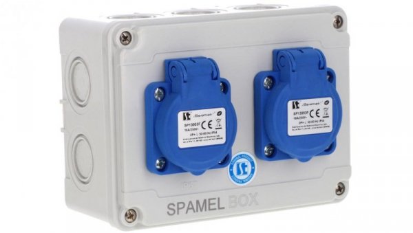 Rozdzielnica 2x3x16A INA=16A IP54 SB-001505-P0010-54