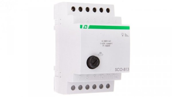 Ściemniacz przycisk szary 1000W 4,5A 230V AC 3 moduły SCO-813