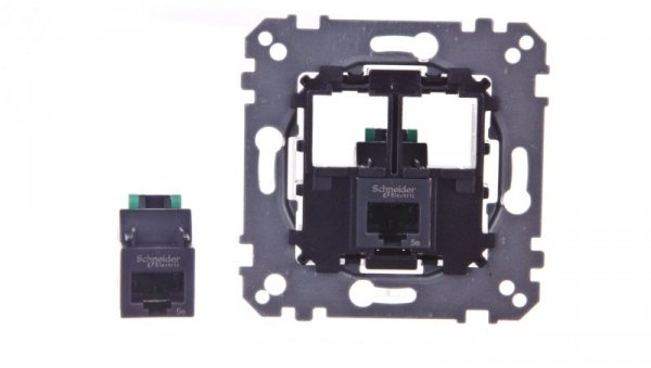 Merten System M Gniazdo komputerowe podwójne RJ45 kat.5e UTP mechanizm MTN4575-0002
