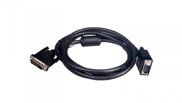 Kabel adapter DVI-I Dual Link Typ DVI-I(24+5)/VGA, M/M czarny 2m AK-320300-020-S