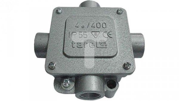 Puszka odgałęźna metalowa 5-torowa 2,5mm2 3 wejścia IP55 017