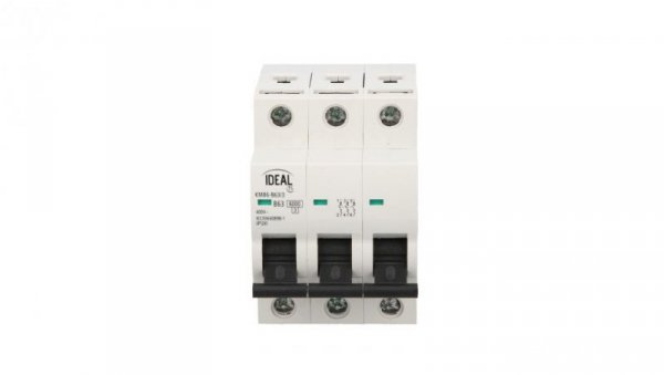 Wyłącznik nadprądowy 3P B 63A 6kA AC KMB6-B63/3 VDE 23170