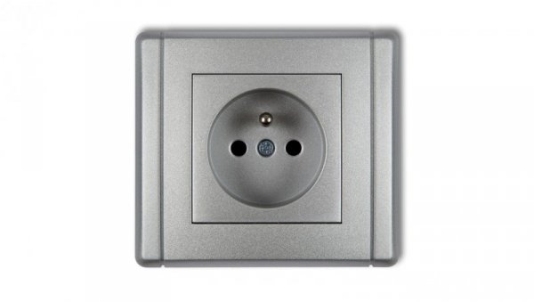 FLEXI Gniazdo pojedyncze z/u 2P+Z srebrny metalik 7FGP-1zp