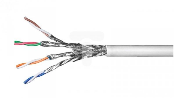 Kabel teleinformatyczny S/FTP (PiMF) kat.6 4x2xAWG27/7 CCA 93953 /100m/