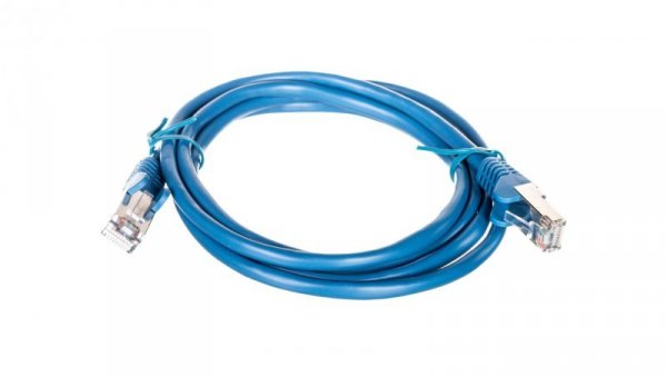 Kabel krosowy patchcord F/UTP kat.5e CCA niebieski 1,5m 95532