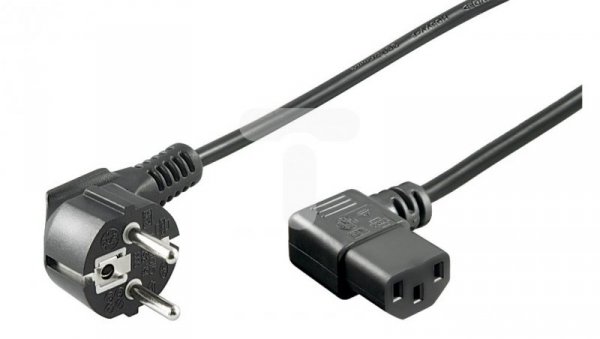 Kabel zasilający kątowy Schuko (type F, CEE 7/7) - C13 3m 96032