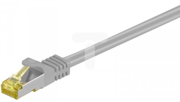 Kabel krosowy patchcord S/FTP (PiMF) kat.6A LSZH szary 1,5m 91594