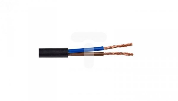 Przewód mieszkaniowy H03VV-F (OMY) 2x1 czarny 300/300V /25m/