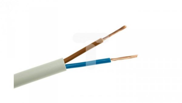Przewód mieszkaniowy H03VV-F (OMY) 2x1,5 biały 300/300V /50m/