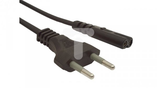 Kabel zasilający EURO (radiowy) CEE 7/16 - IEC 320 C7 1,8m CA-C7CA-10CC-0018-BK