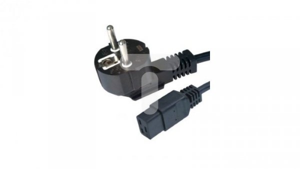 Kabel zasilający CEE 7/7-IEC 320 C19 16A 1.8M VDE czarny CA-C19C-10CC-0018-BK